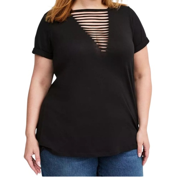 TORRID black short sleeve tee shirt - Picture 1 of 6